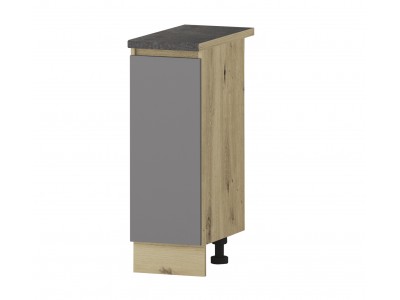 Кухненски модул ЛЕО B22 (сиво/дъб артизан)